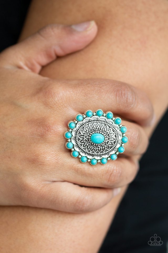 Paparazzi ♥ Mesa Mandala - Blue ♥ Ring