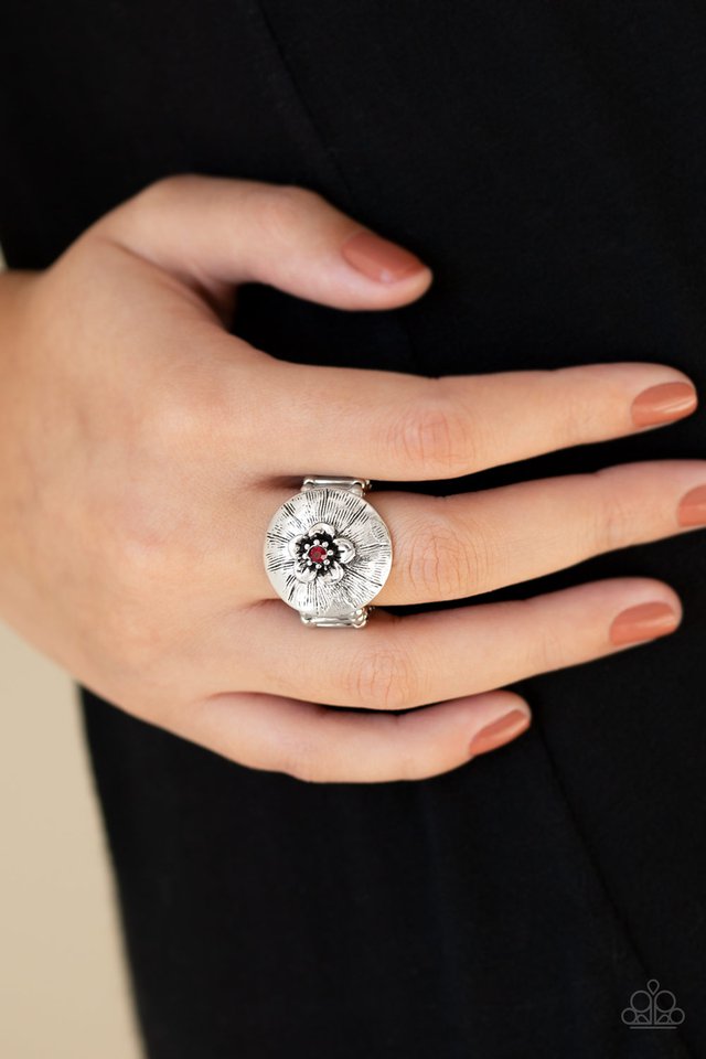 Paparazzi ♥ Blooming Beach Party - Red ♥ Ring