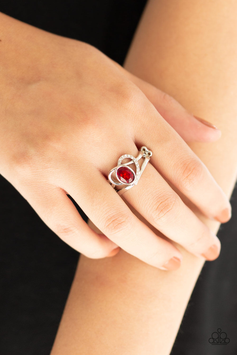 Paparazzi ♥ No HEART-Strings Attached - Red ♥ Ring