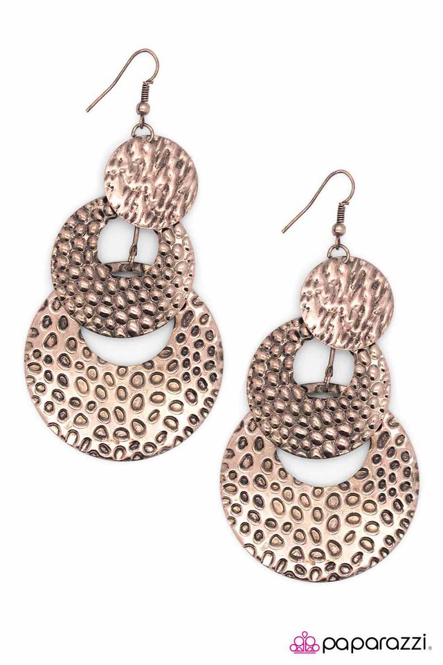 Paparazzi ♥ Put the Pedal to the Metal - Copper ♥ Earrings