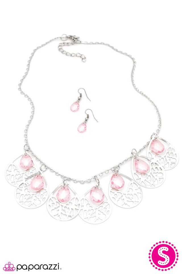 Paparazzi ♥ Happy Tears - Pink ♥ Necklace