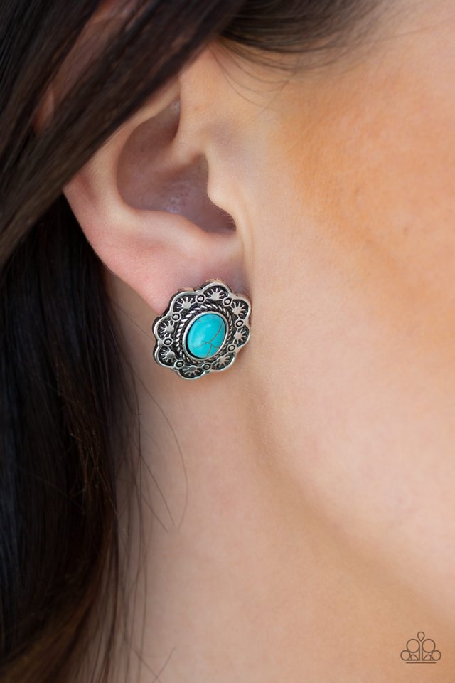 Paparazzi ♥ Springtime Deserts - Blue ♥ Post Earrings
