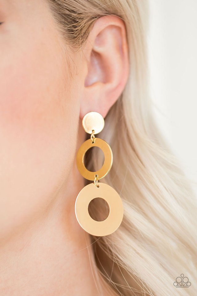 Paparazzi ♥ Pop Idol - Gold ♥ Post Earrings