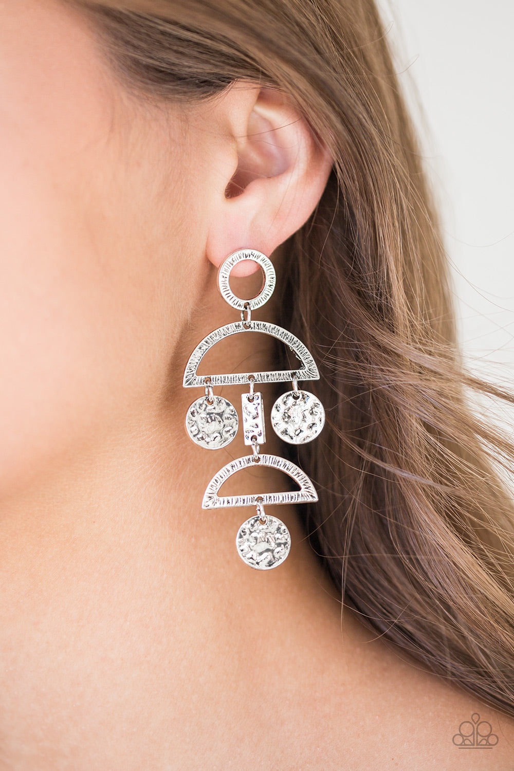 Paparazzi ♥ Incan Eclipse - Silver ♥ Post Earrings