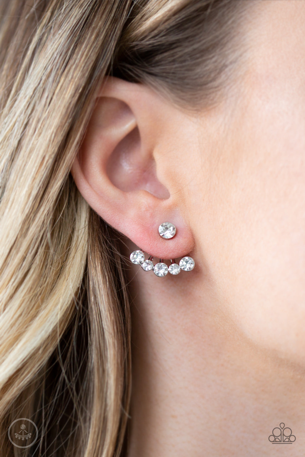 Paparazzi ♥ Jeweled Jubilee - White ♥ Post Earrings