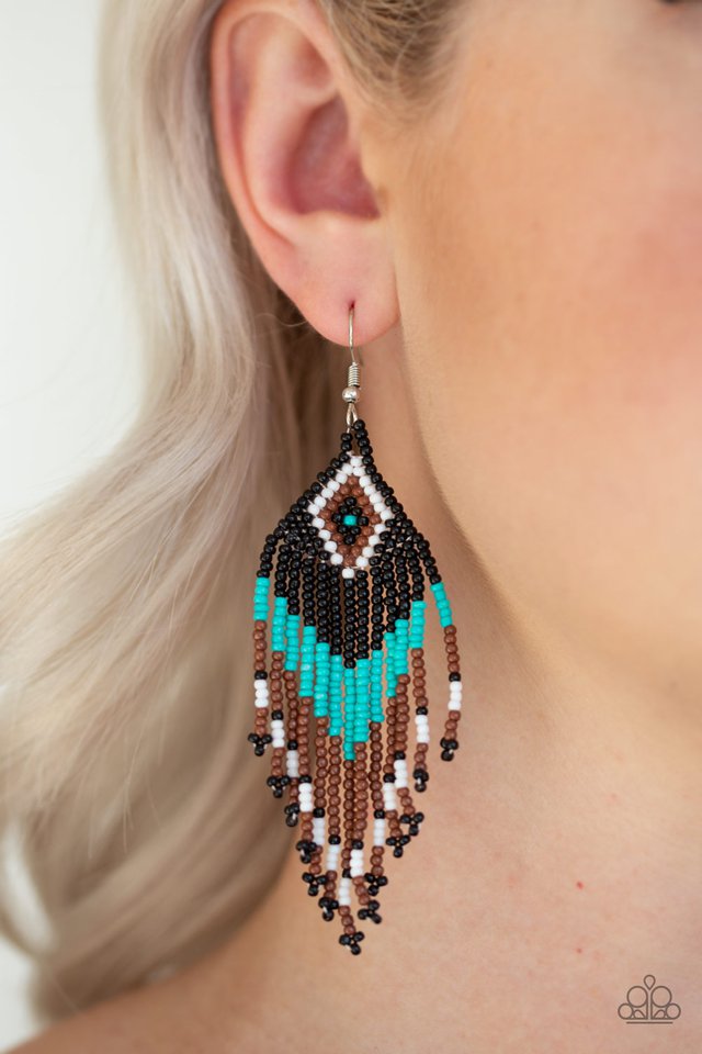 Paparazzi ♥ Wind Blown Wanderer - Blue ♥ Earrings