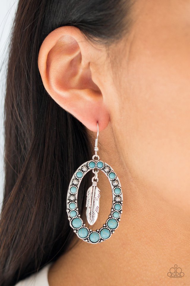 Paparazzi ♥ Put Up A FLIGHT - Blue ♥ Earrings