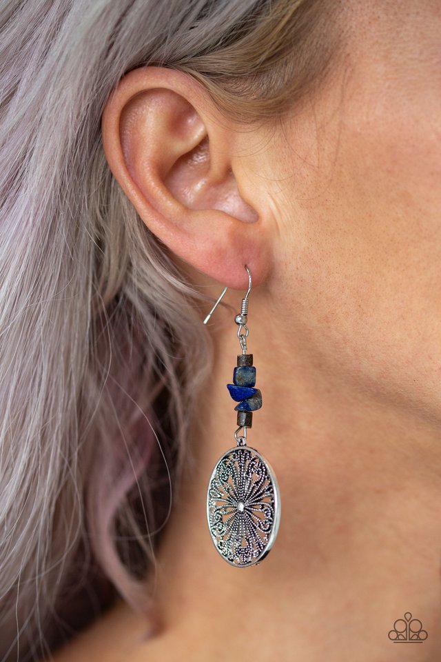 Paparazzi ♥ Adobe Dweller - Blue ♥ Earrings