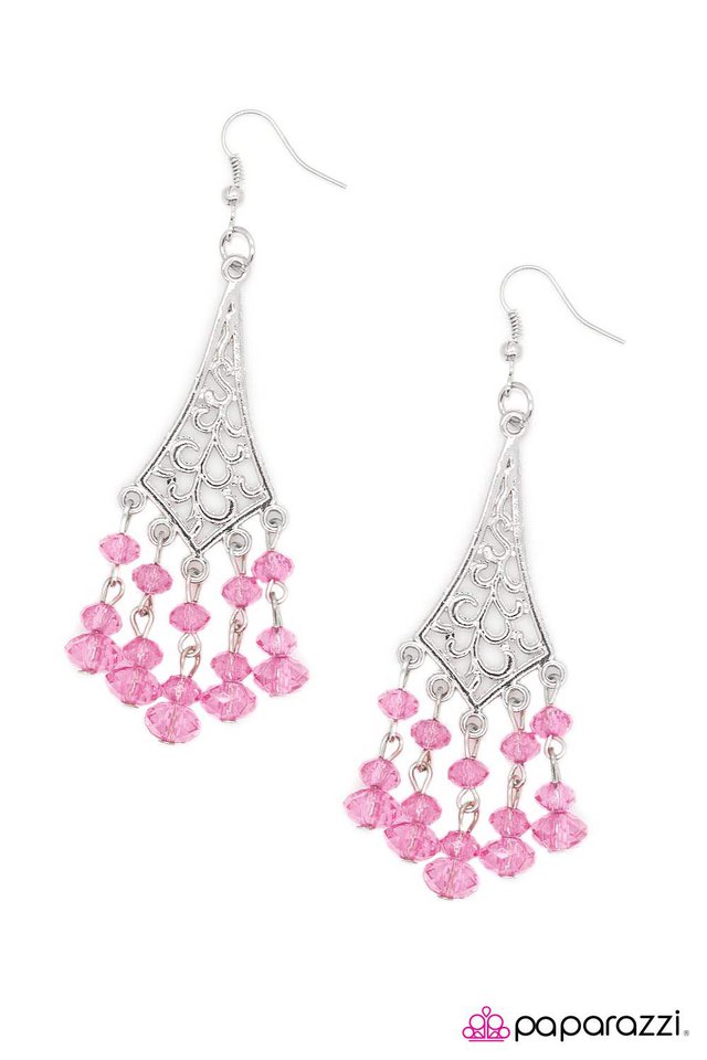 Paparazzi ♥ Feeling Flirty - Pink ♥ Earrings