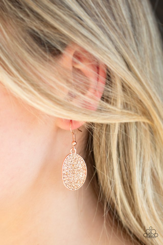 Paparazzi ♥ All Dazzle - Copper ♥ Earrings