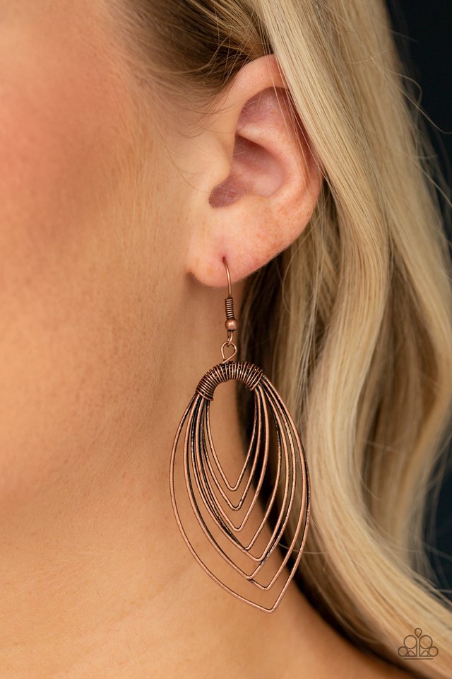 Paparazzi ♥ Walkabout Ware - Copper ♥ Earrings