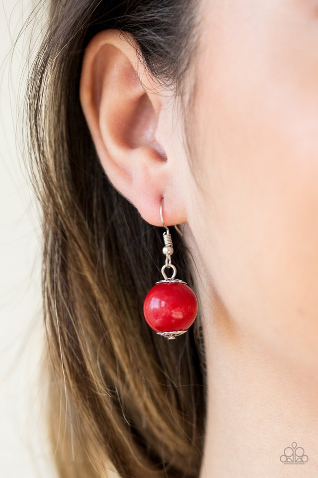 Paparazzi ♥ Tahiti Tropic - Red ♥ Necklace