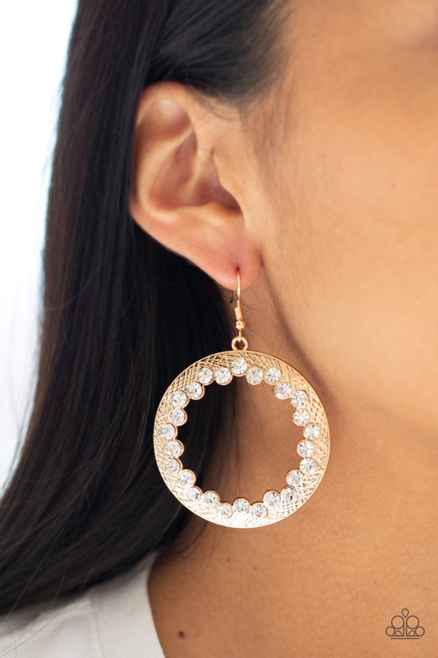Paparazzi ♥ Gala Glitter - Gold ♥ Earrings