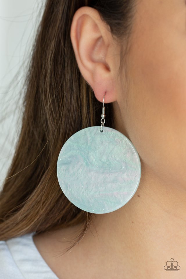 Paparazzi ♥ SEA Where It Goes - Green ♥ Earrings