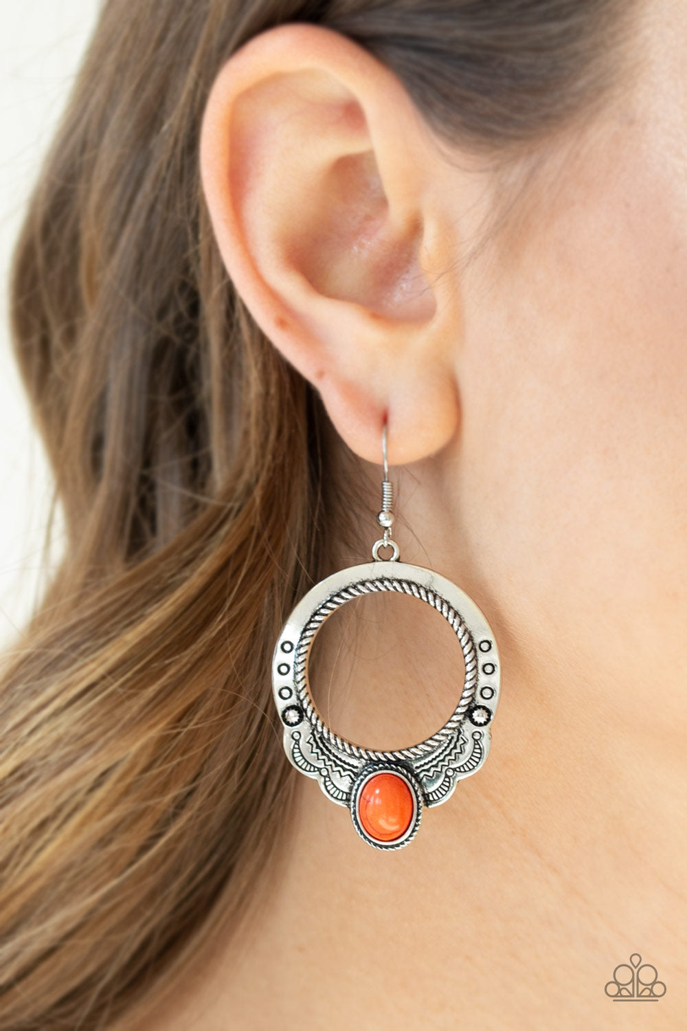 Paparazzi ♥ Natural Springs - Orange ♥ Earrings