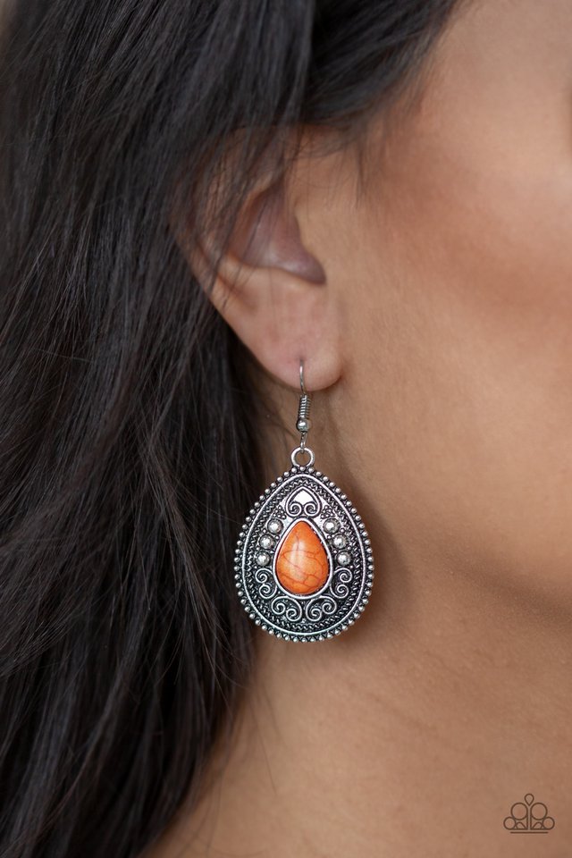 Paparazzi ♥ Desert Nirvana - Orange ♥ Earrings