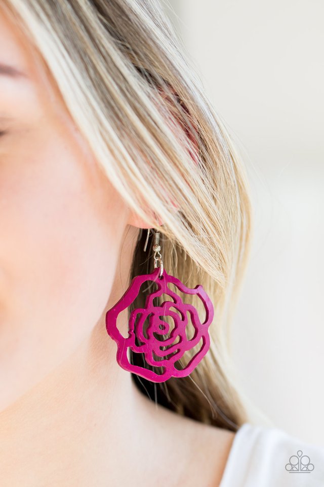 Paparazzi ♥ Island Rose - Pink ♥ Earrings