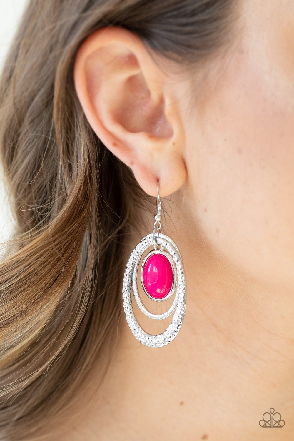 Paparazzi ♥ Seaside Spinster - Pink ♥ Earrings