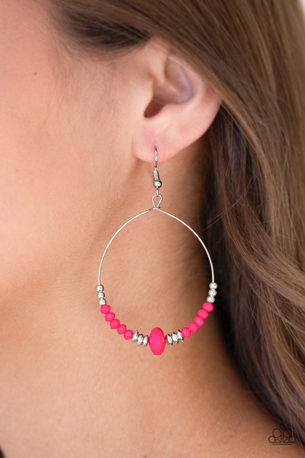 Paparazzi ♥ Retro Rural - Pink ♥ Earrings