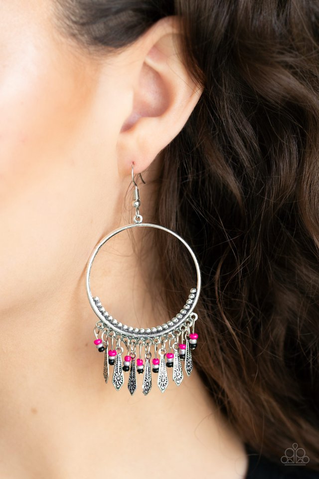 Paparazzi ♥ Floral Serenity - Pink ♥ Earrings