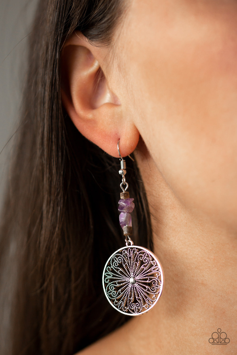 Paparazzi ♥ Adobe Dweller - Purple ♥ Earrings