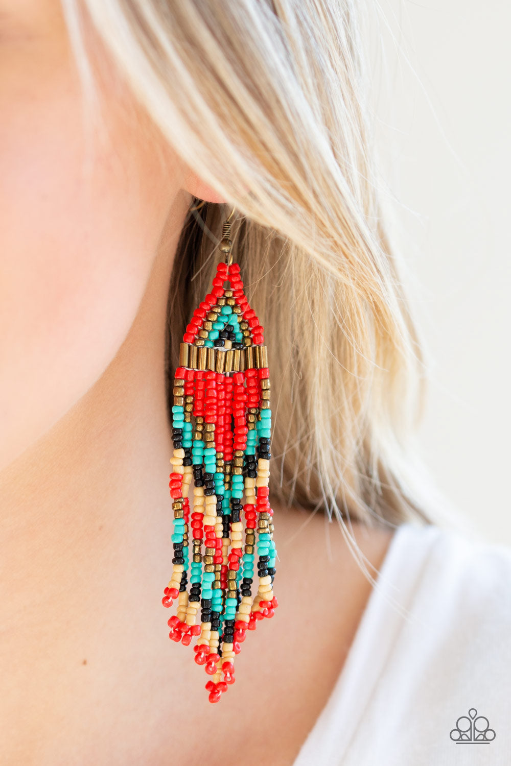 Paparazzi ♥ Colors Of The Wind - Red ♥ Earrings