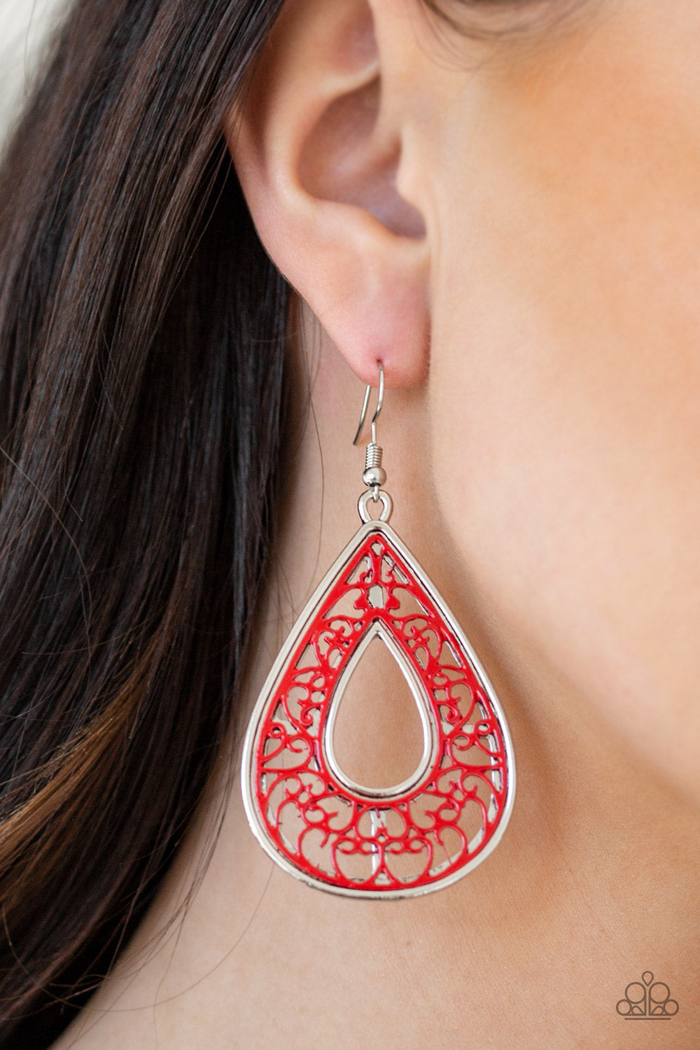 Paparazzi ♥ Drop Anchor - Red ♥ Earrings