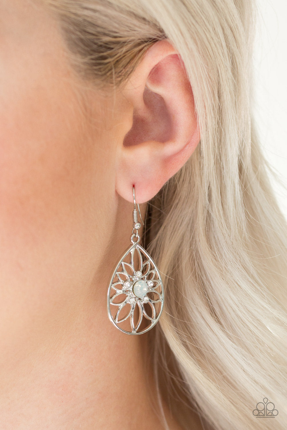 Paparazzi ♥ Take It GLOW - White ♥ Earrings