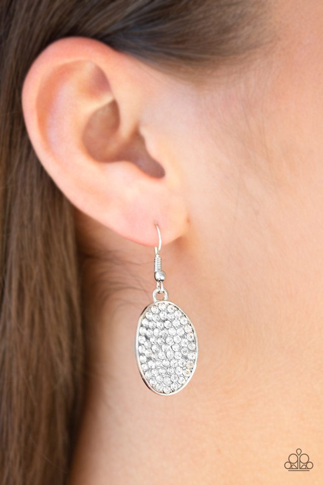 Paparazzi ♥ All Dazzle - White ♥ Earrings