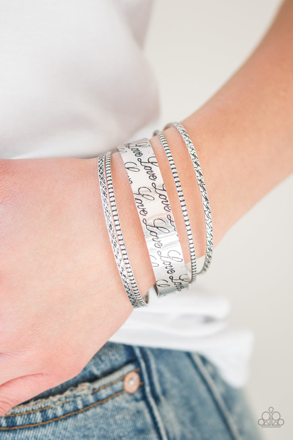 Paparazzi ♥ Literally Loveable - Silver ♥ Bracelet