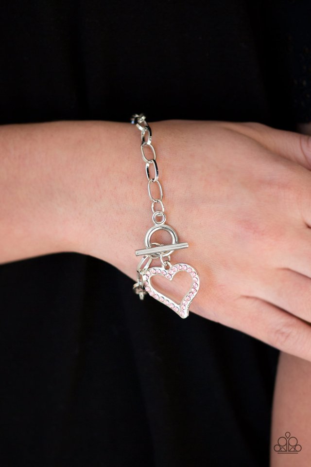 Paparazzi ♥ March To A Different HEARTBEAT - Pink ♥ Bracelet