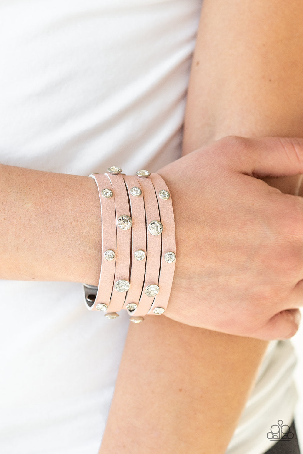 Paparazzi ♥ Rhinestone Reputation - Pink ♥ Bracelet