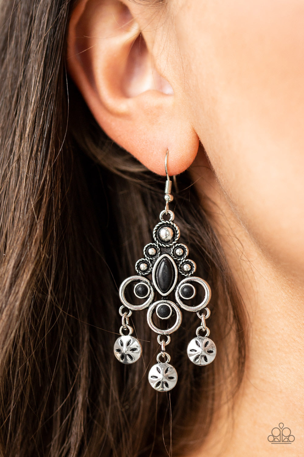 Paparazzi ♥ Southern Expressions - Black ♥ Earrings