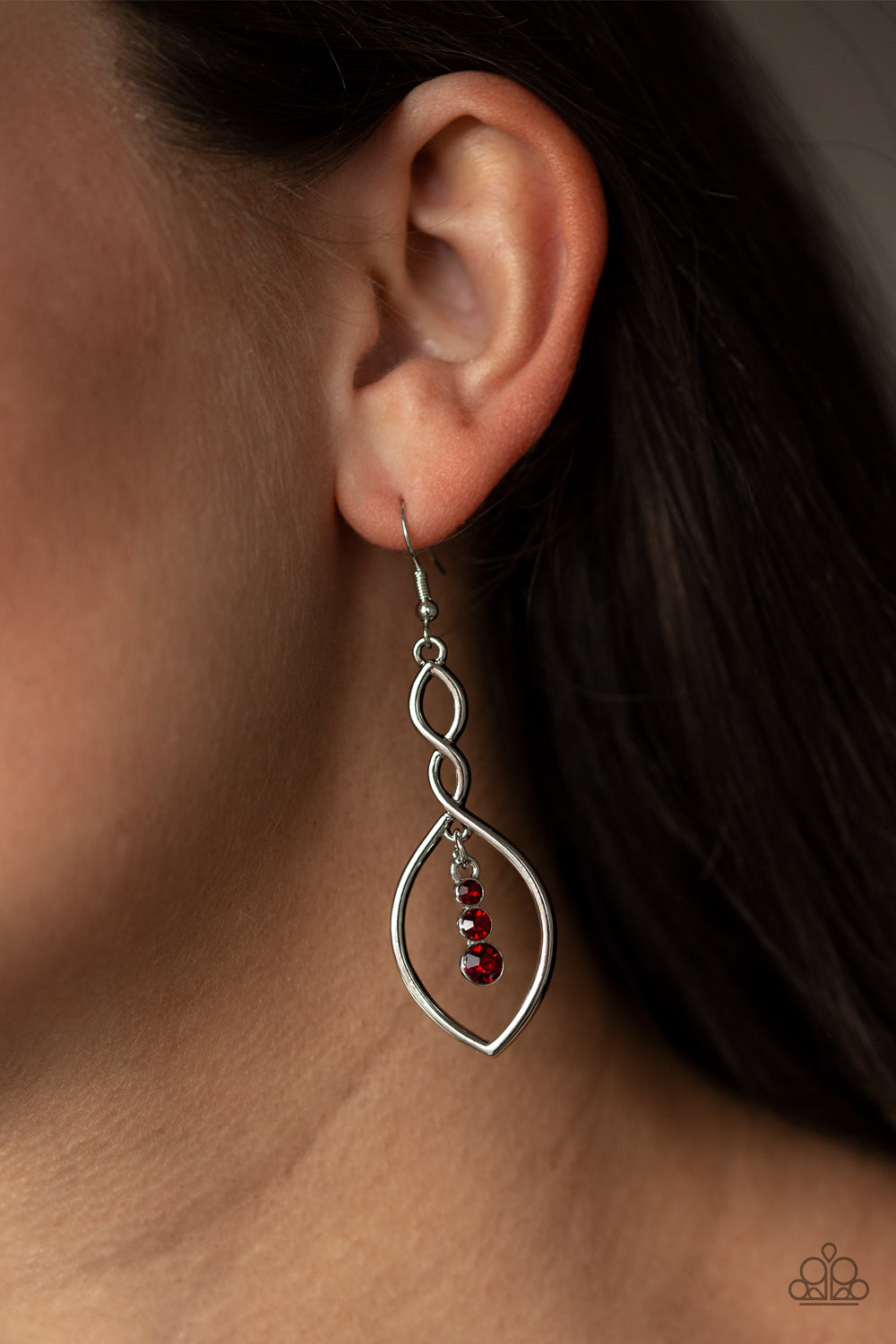 Paparazzi ♥ Timeless Twist - Red ♥ Earrings