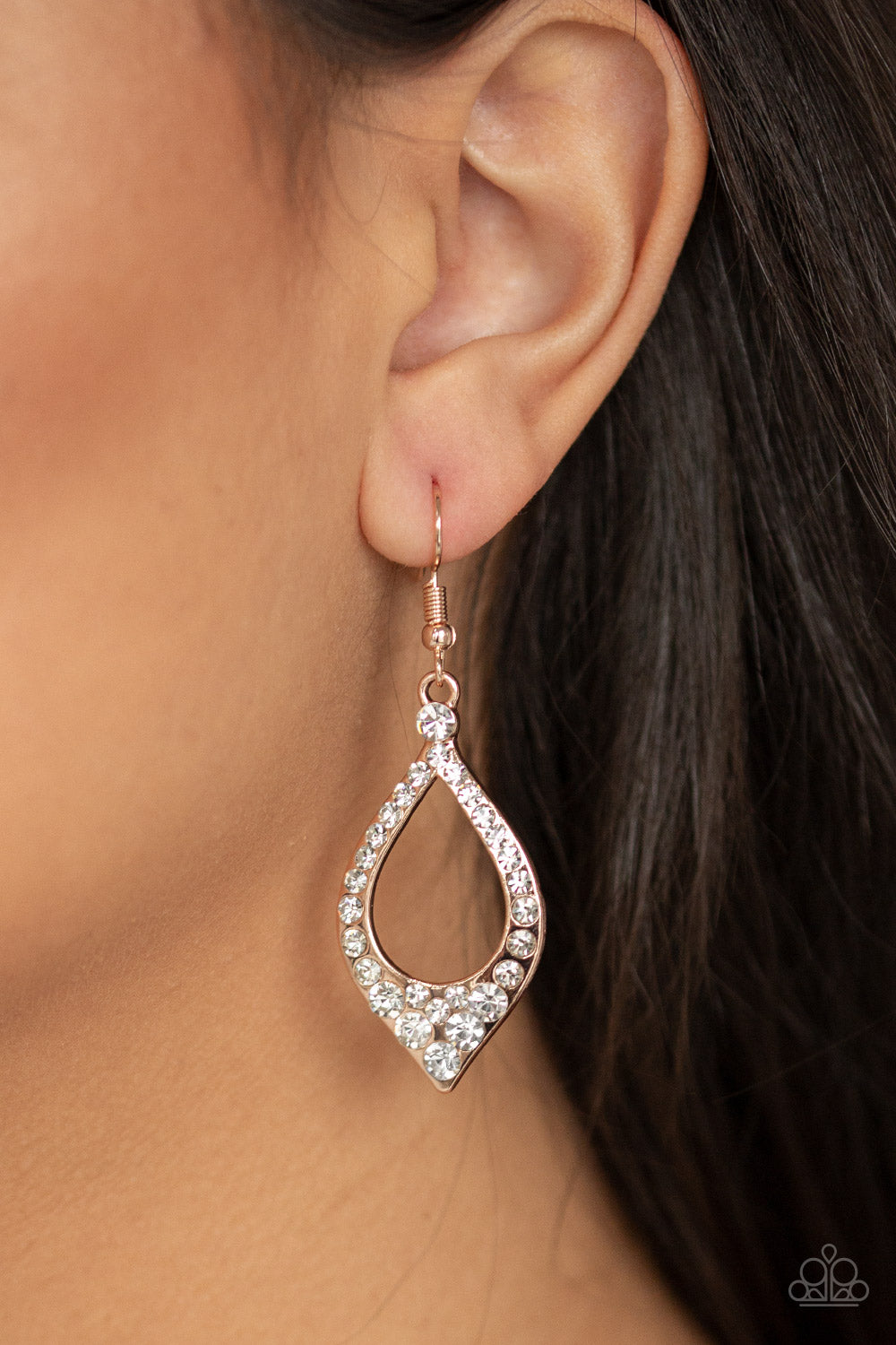 Paparazzi ♥ Finest First Lady - Rose Gold ♥ Earrings