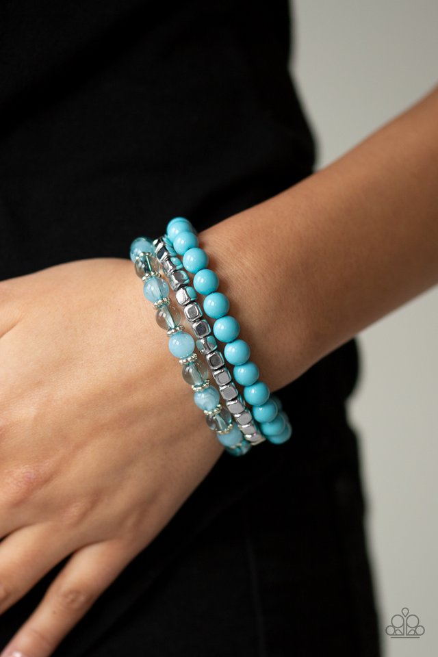 Paparazzi ♥ Globetrotter Glam - Blue ♥ Bracelet