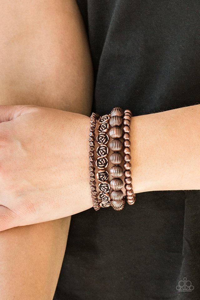 Paparazzi ♥ Rose Garden Gala - Copper ♥ Bracelet