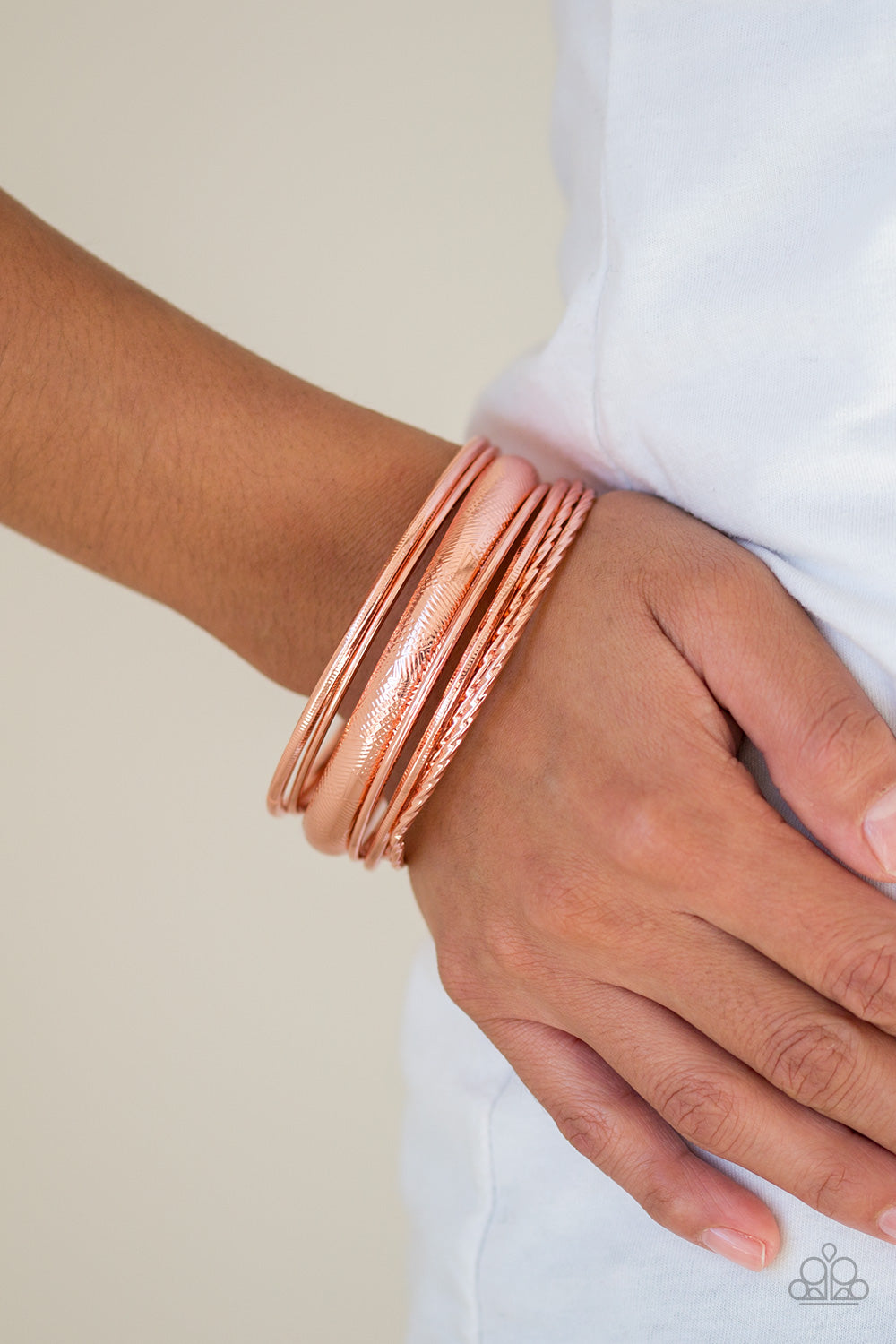 Paparazzi ♥ The Customer Is Always BRIGHT - Copper ♥ Bracelet