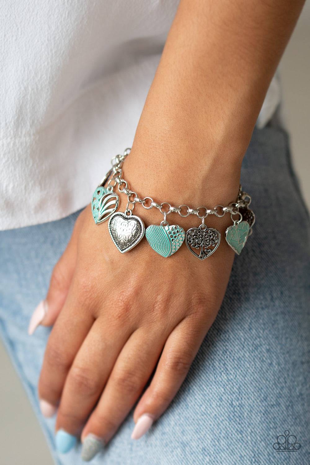 Paparazzi ♥ Garden Hearts - Green ♥ Bracelet