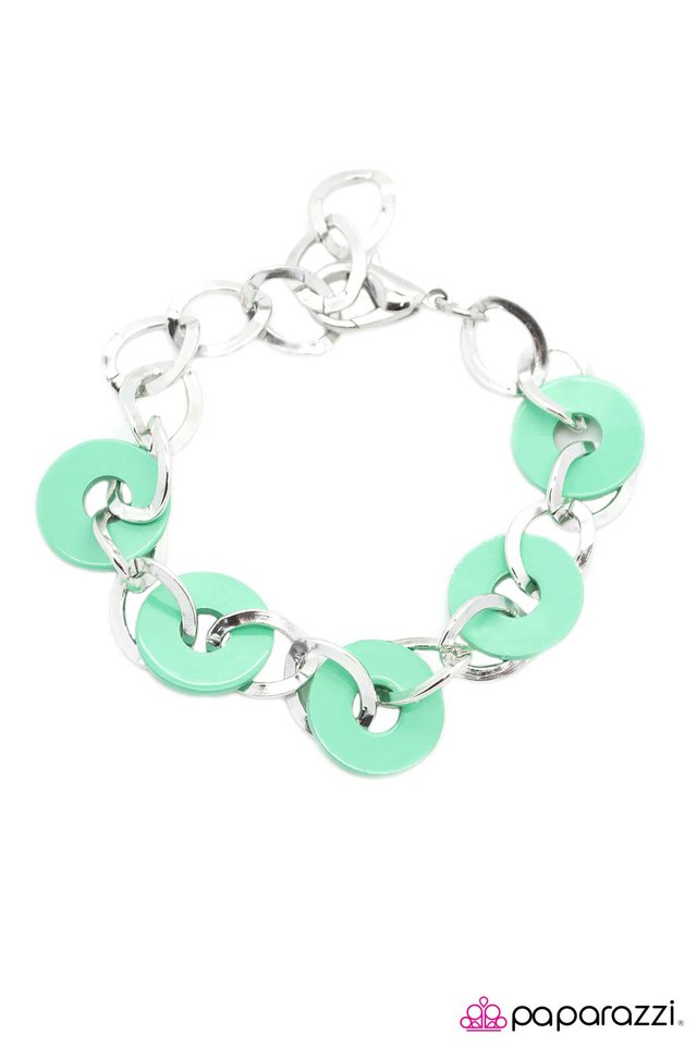 Paparazzi ♥ Full DISClosure - Green ♥ Bracelet