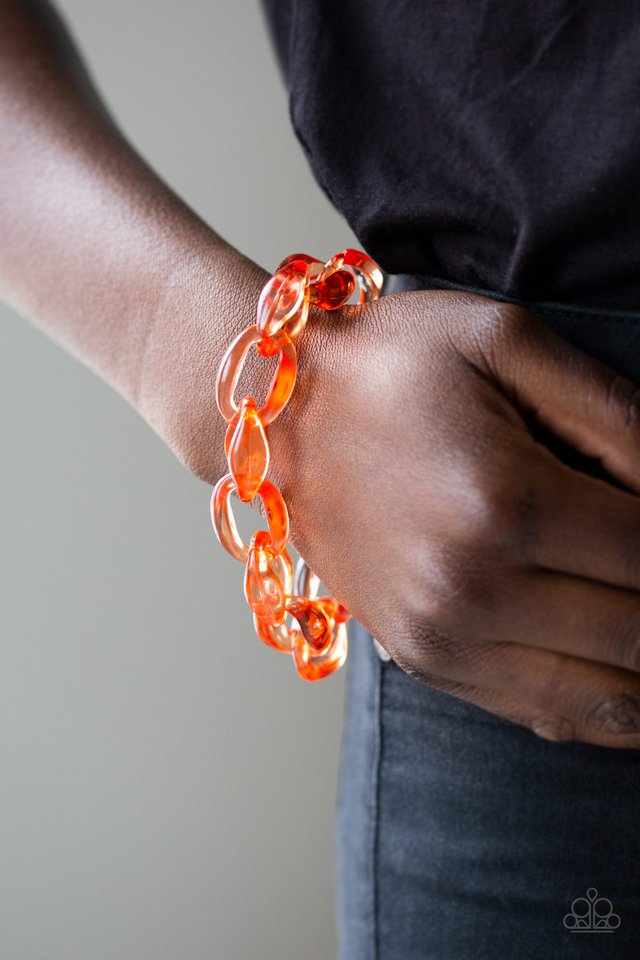 Paparazzi ♥ Ice Ice Baby - Orange ♥ Bracelet