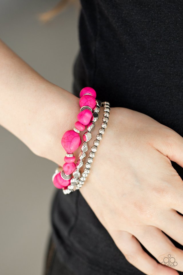Paparazzi ♥ Rural Restoration -Pink ♥ Bracelet