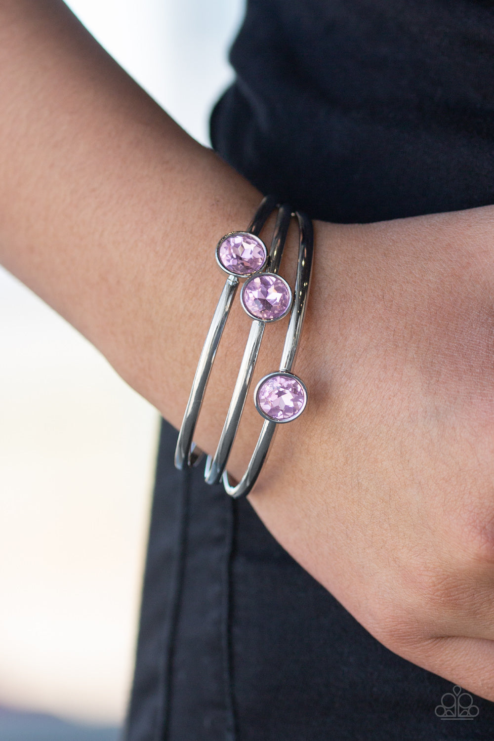 Paparazzi ♥ Be All You Can BEDAZZLE - Pink ♥ Bracelet