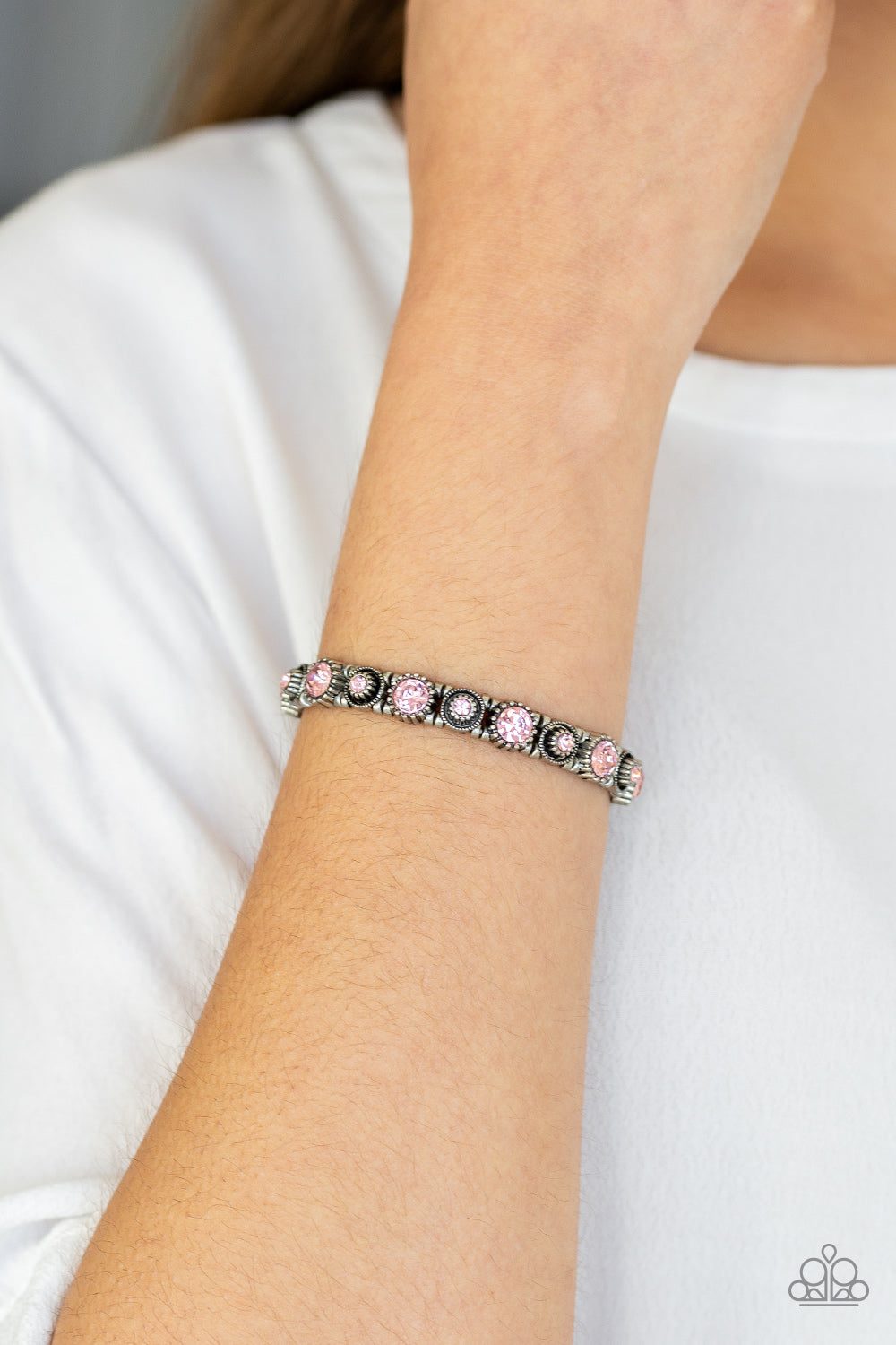 Paparazzi ♥ Heavy On The Sparkle - Pink ♥ Bracelet