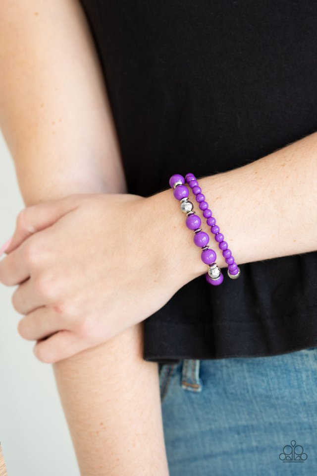 Paparazzi ♥ Colorful Collisions - Purple ♥ Bracelet