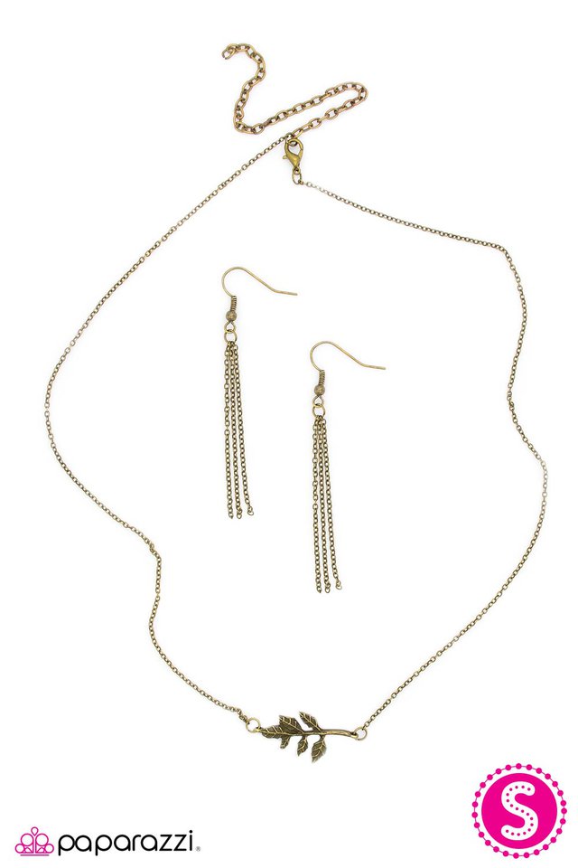 Paparazzi ♥ Out On A Limb - Brass ♥ Necklace