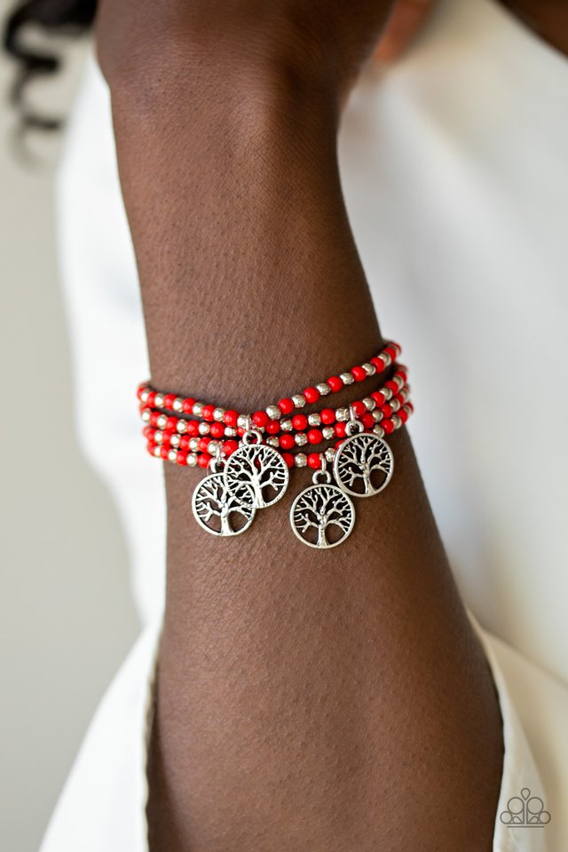 Paparazzi ♥ Plant A Tree - Red ♥ Bracelet