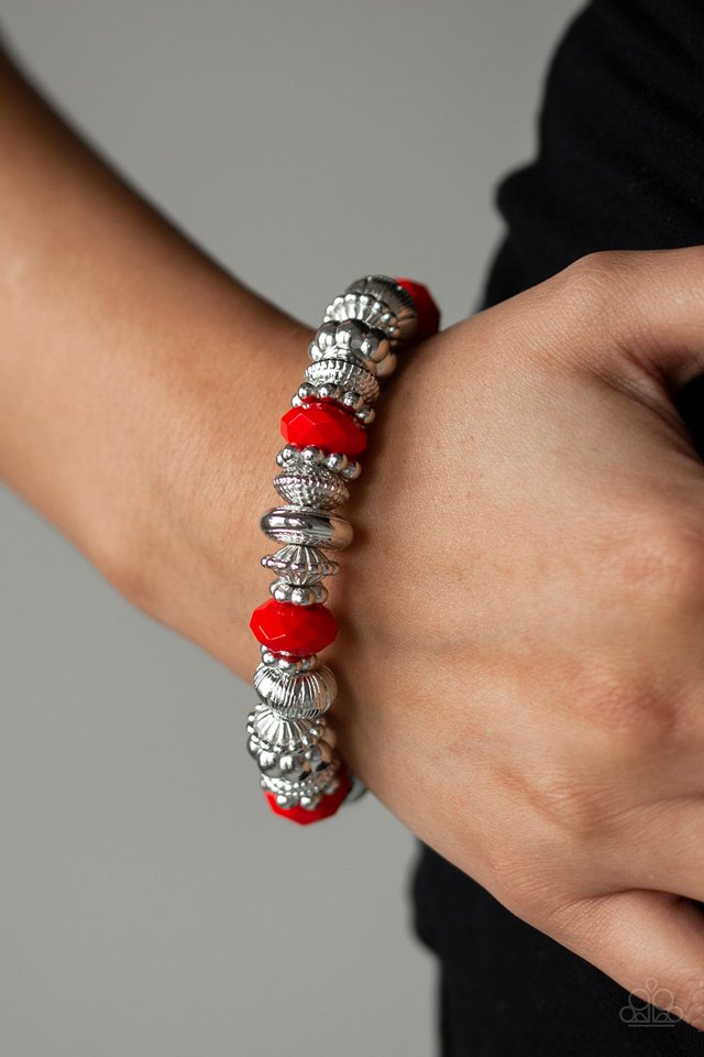 Paparazzi ♥ Live Life To The COLOR-fullest - Red ♥ Bracelet