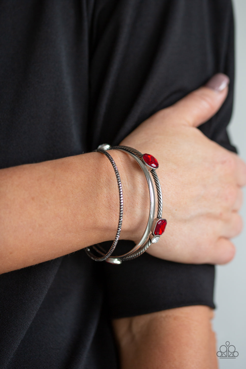 Paparazzi ♥ City Slicker Sleek - Red ♥ Bracelet
