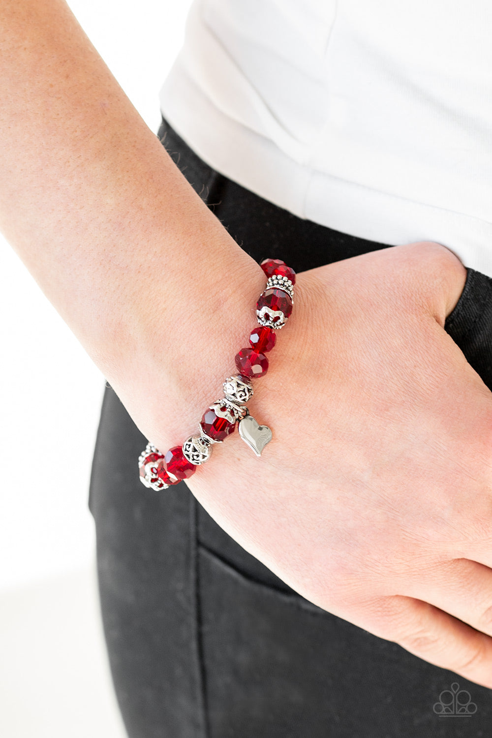 Paparazzi ♥ Right On The Romance - Red ♥ Bracelet